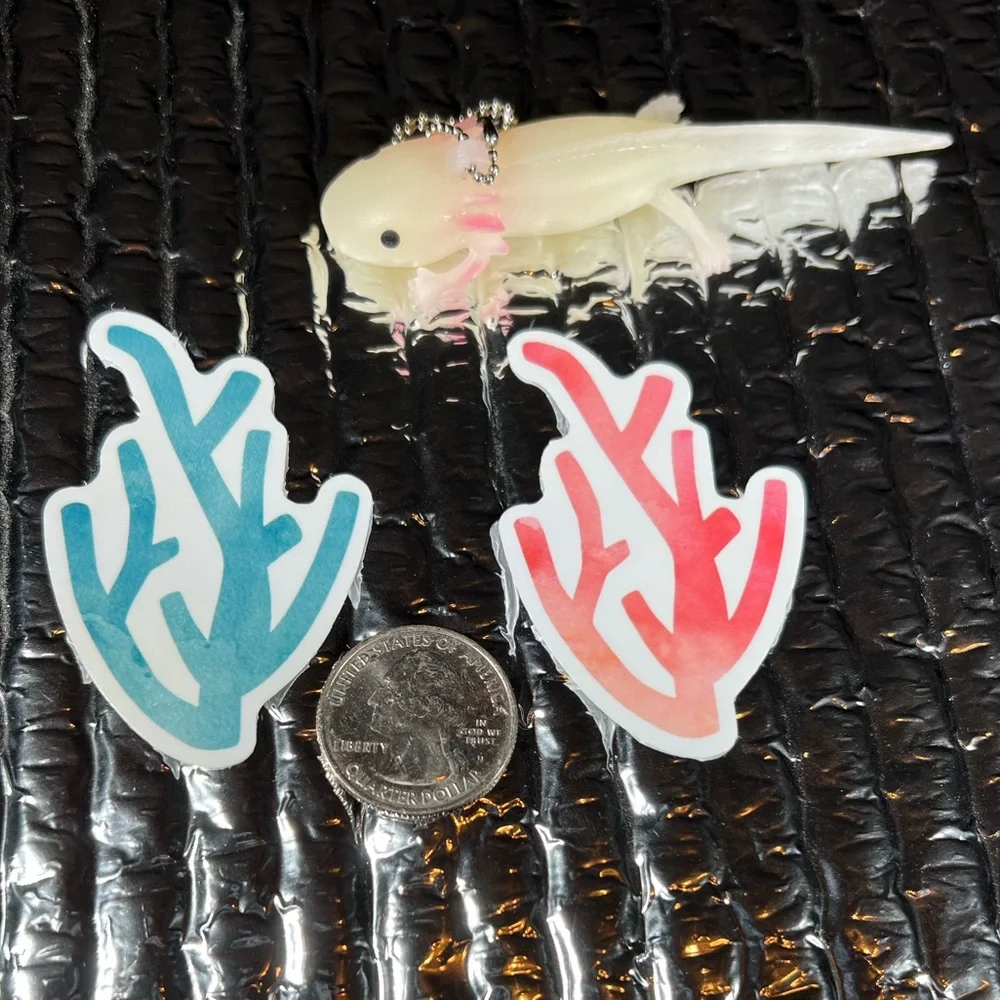 DECOR Plants Axolotl Crazy Trending WaterProof Decor Accent Stickers